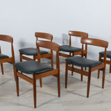 Mid-century teak dining chairs, 1960s, set of 4