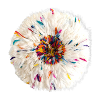 Juju hat blanc et multicolore de 50 cm