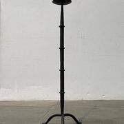 Large tripod candlestick in brutalist wrought iron, mid-century, 1960s.