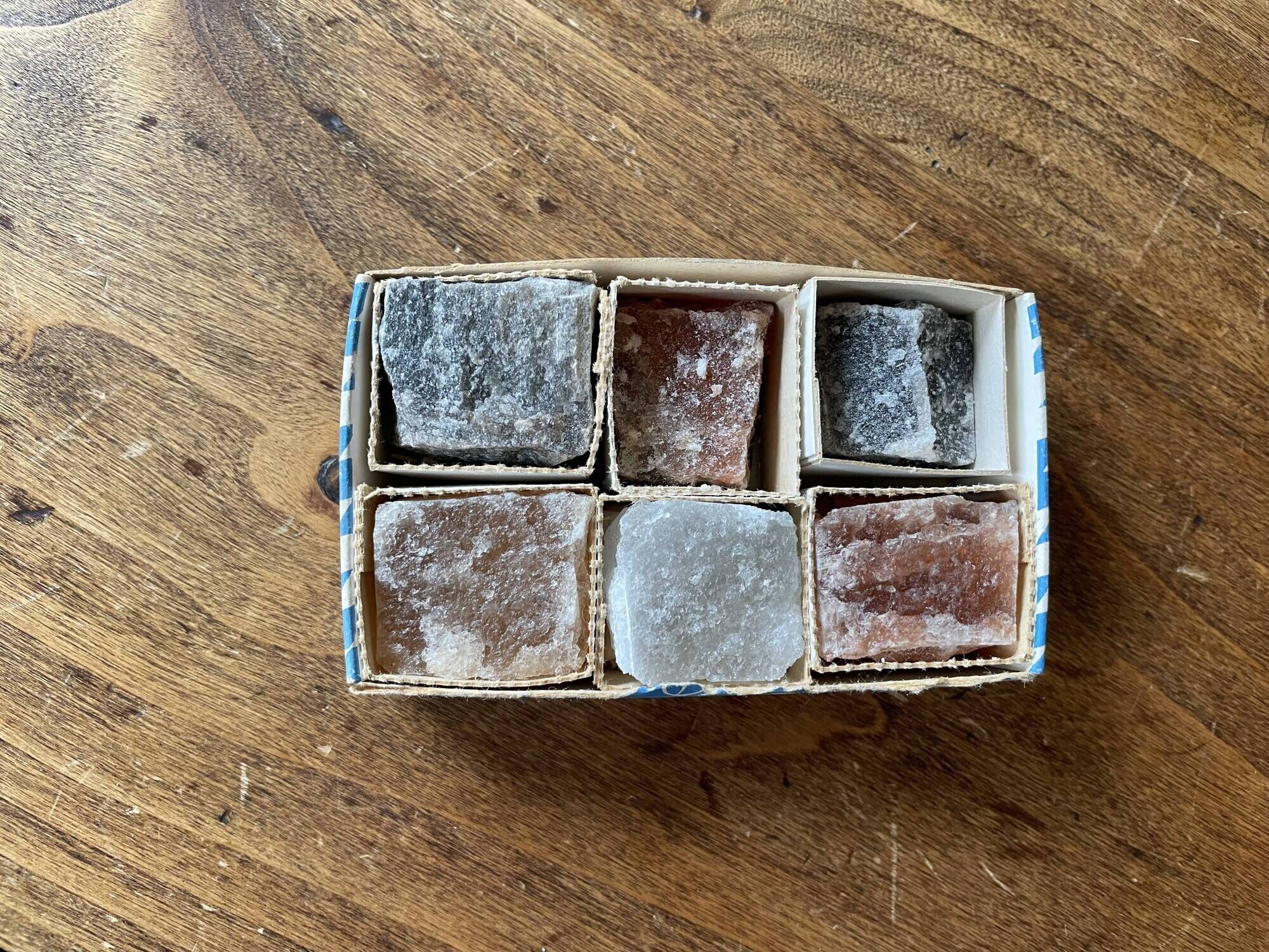 Salt crystal samples ~ souvenir from the Salzbergwerk salt mine Berchtesgaden Germany