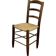 Chaise Vintage en bois massif et paille
