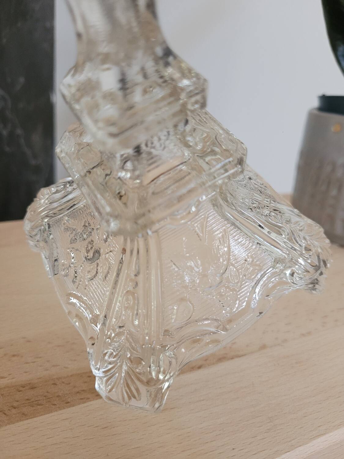 Large glass candlestick