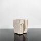 Table lighter / Candle holder in Travertine Cerri Nestore Vintage 70s
