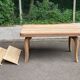 Renovated Art Deco extendable dining table in solid oak and pine from the 1960s.