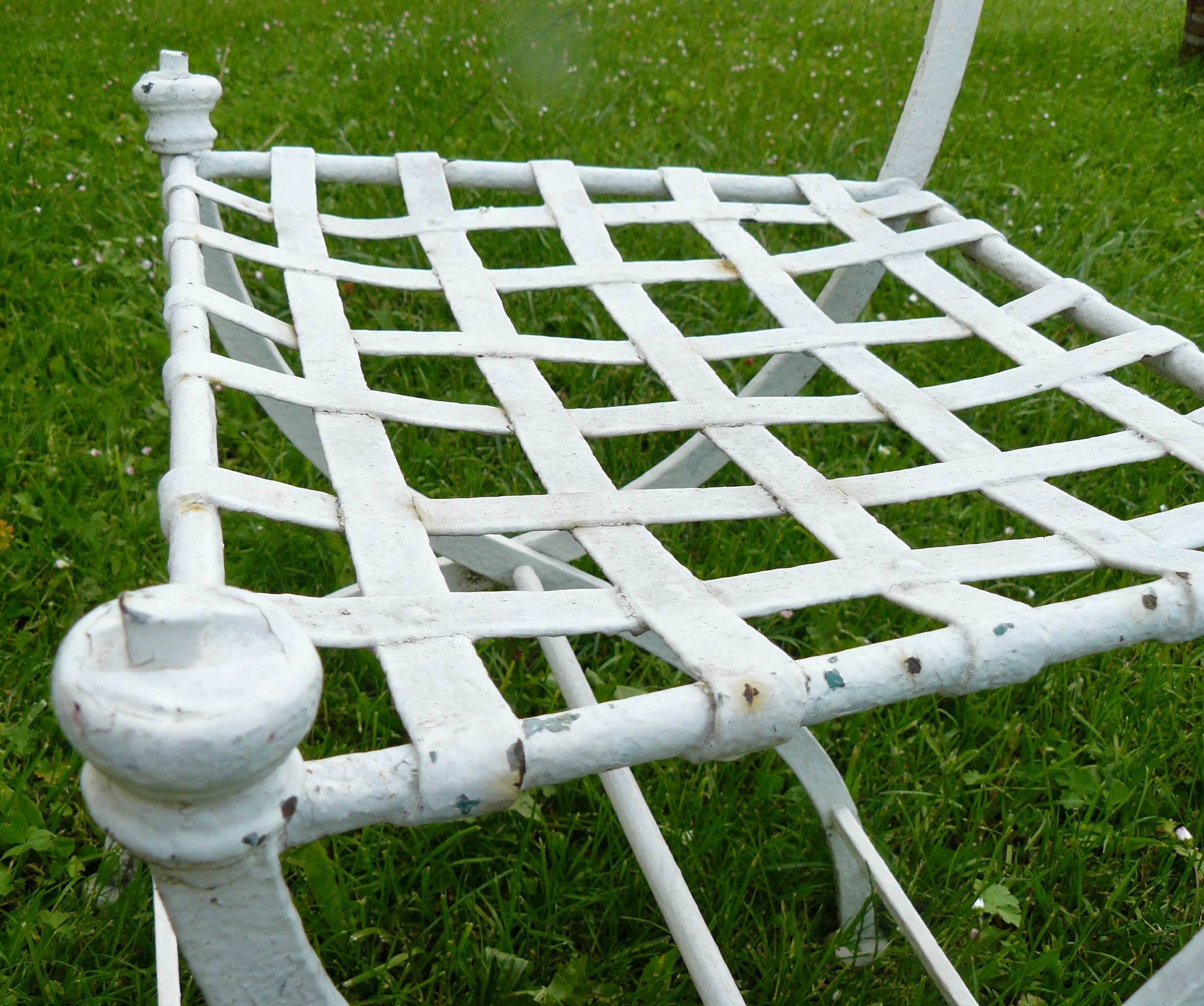 Chaise de jardin Directoire fer forgé XIXé