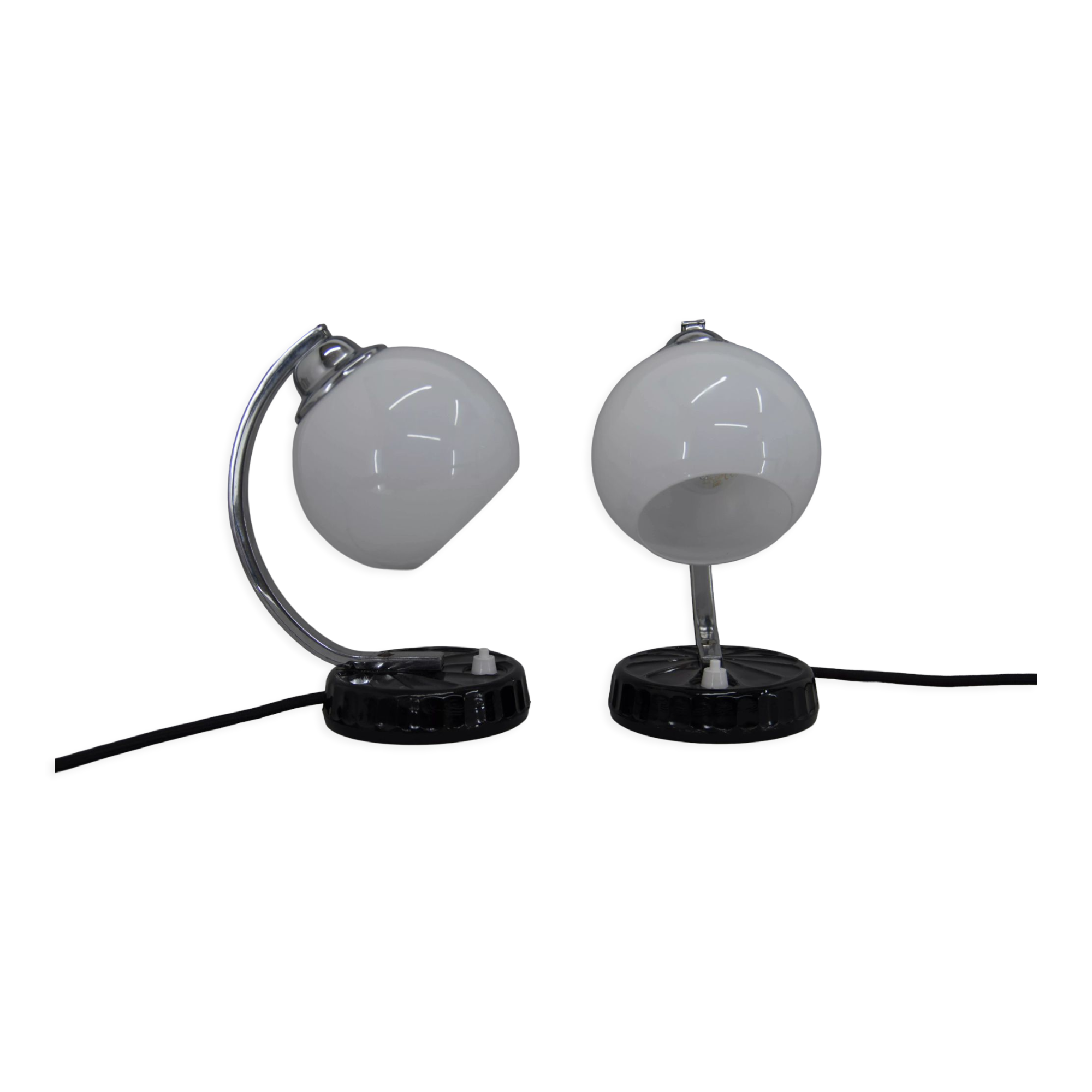 Set of two art deco table lamps, 1930s