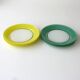 Lot 6 assiettes plates anciennes duralex couleur - 3 jaunes  et 3 vertes