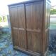 Old wardrobe vintage wooden wardrobe sliding doors