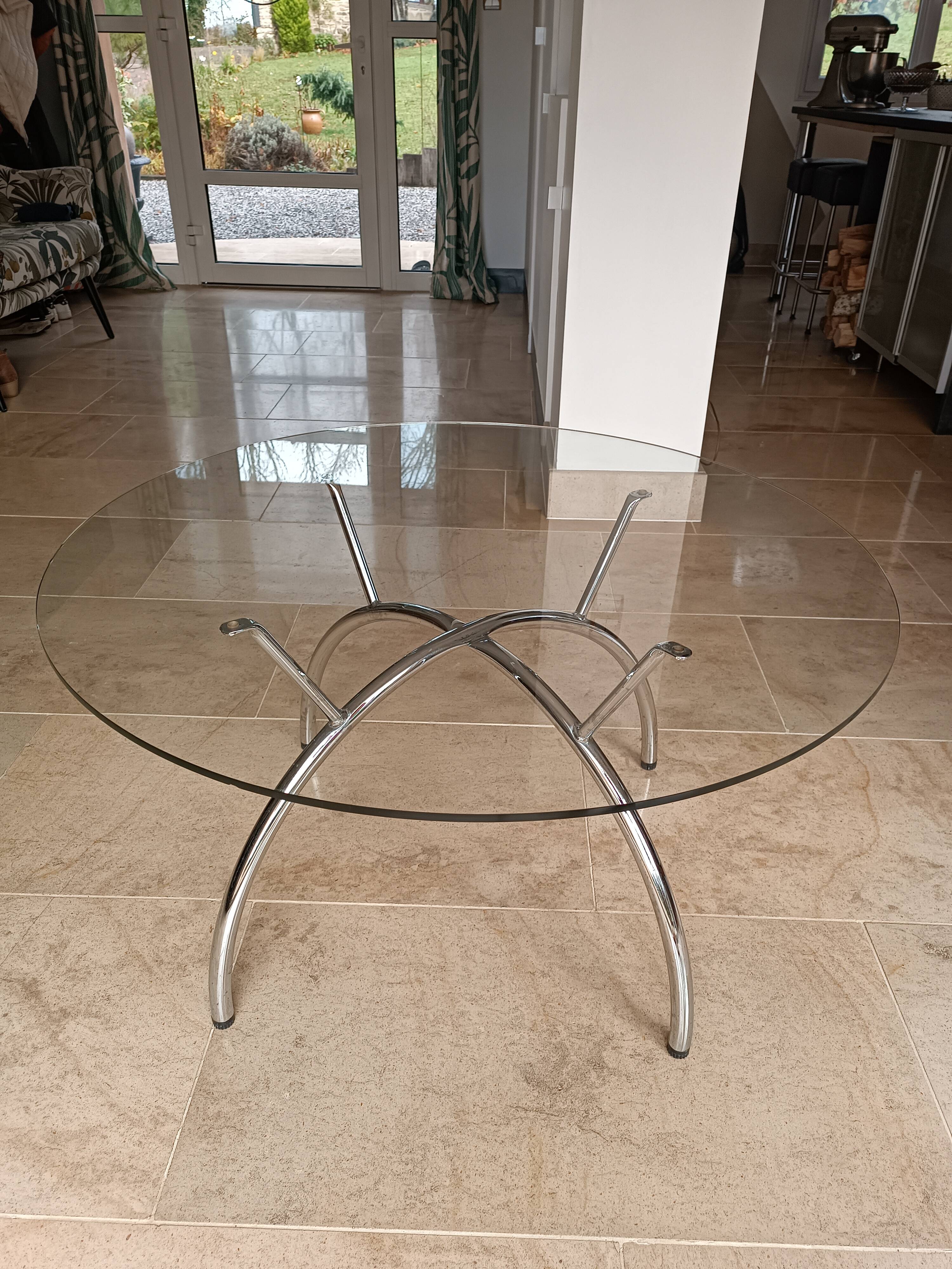 IKEA glass coffee table, 1980s