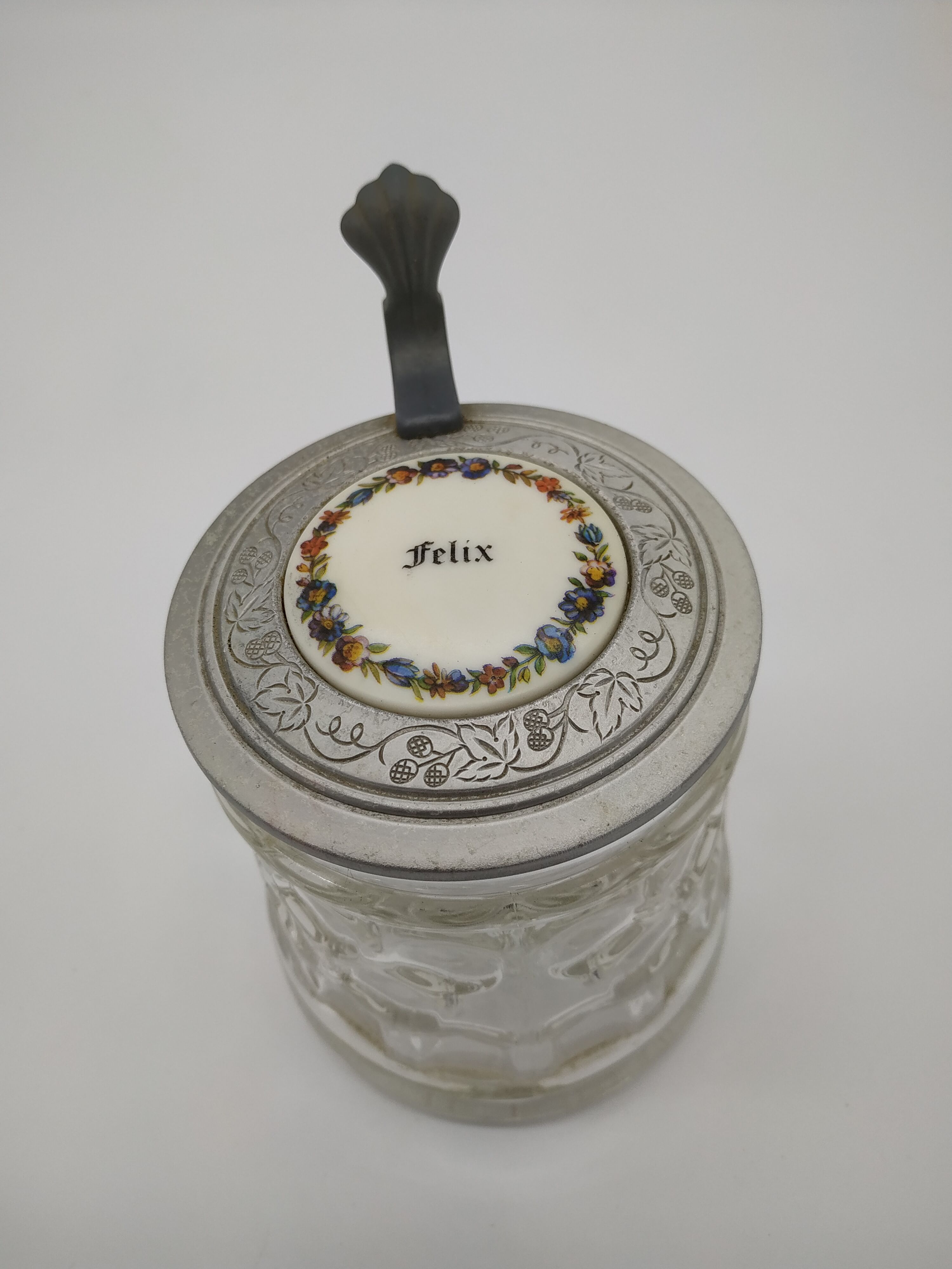 Bavarian beer chop glass and etain