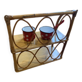 Rattan shelf