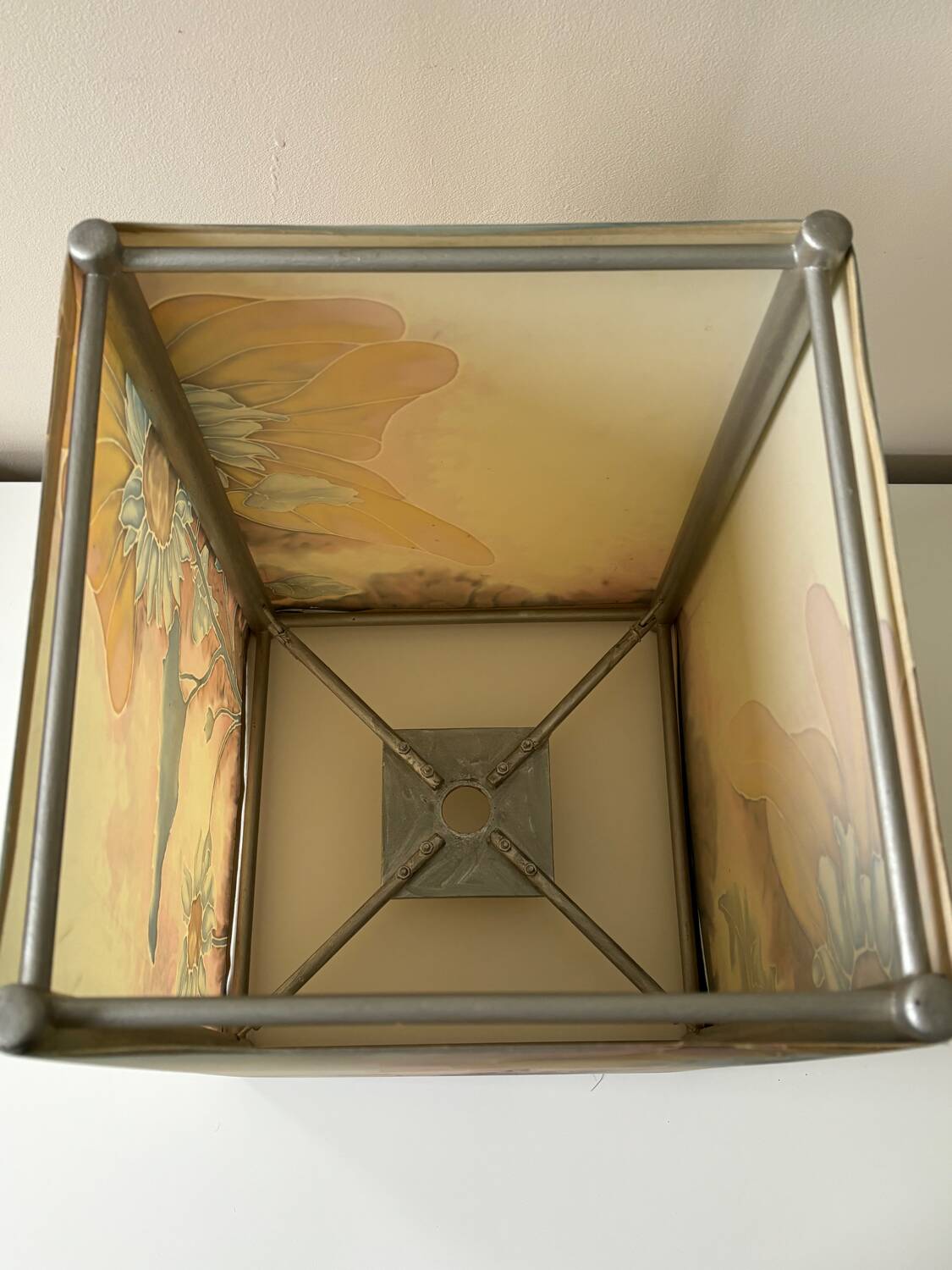 Vintage silk lampshade