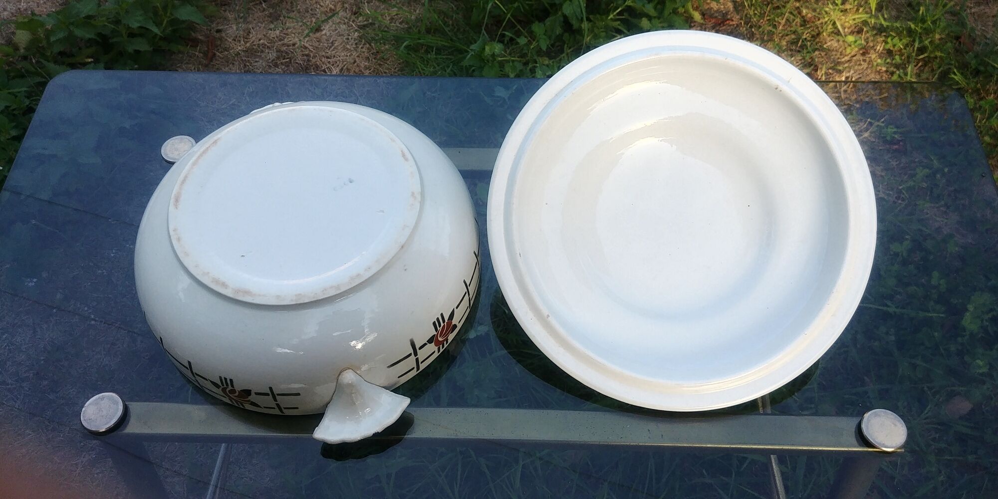 Soup/ vegetable of the faience factory Badonviller model Doc 40s/50s