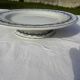 Plat sur piédouche en porcelaine opaque  de Gien modèle Austerlitz Terre de fer diam 23 cm