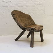 Sturdy Wabi Sabi chair in solid wood, 1950