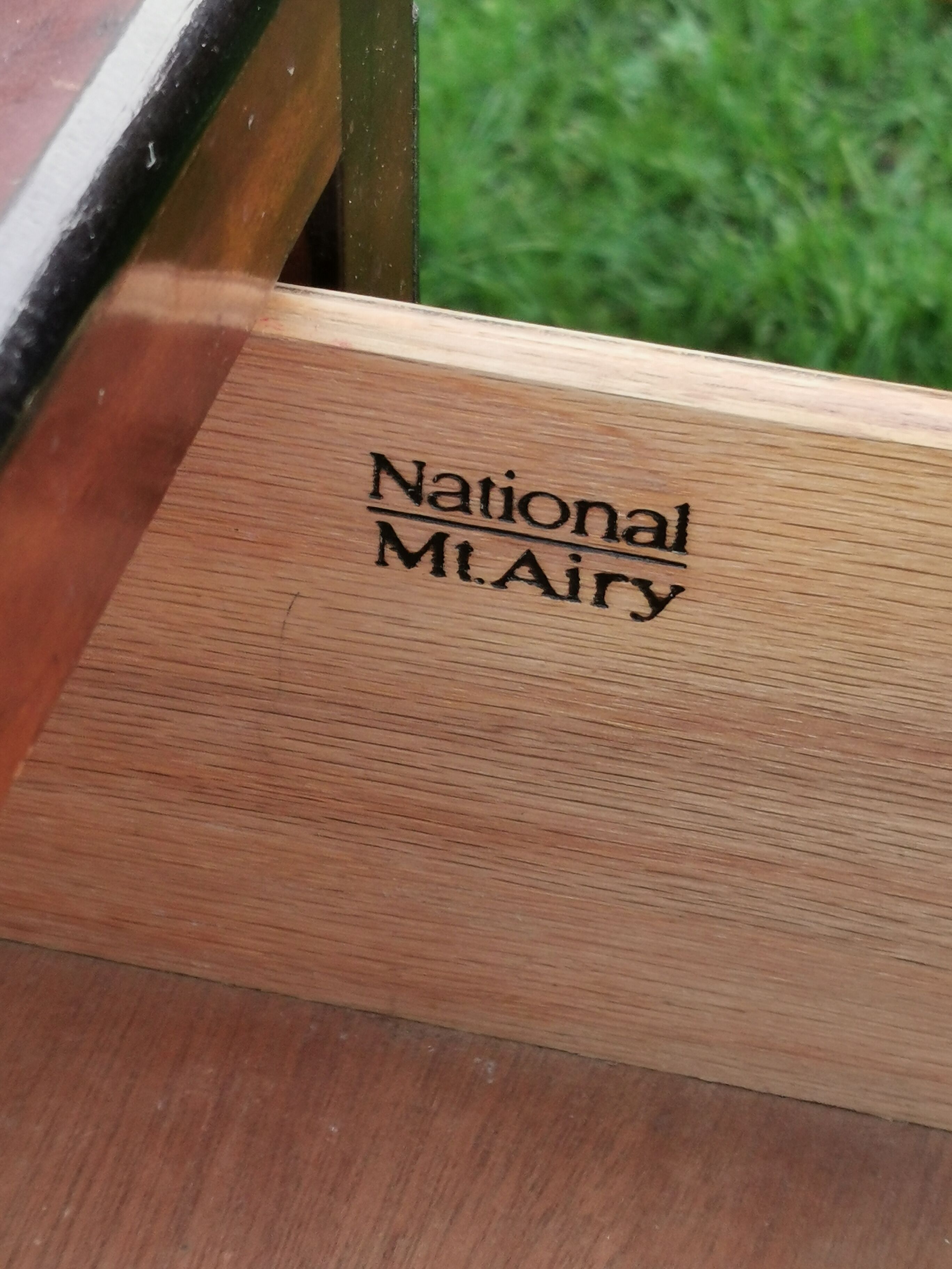 Navy dresser, solid mahogany, National Airy, with handles