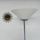 Floor lamp in white metal and plastic, Swisslamps SLZ design, vintage 80s