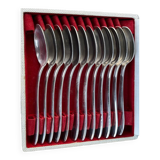 Box of 12 silver-plated teaspoons