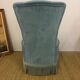 Fauteuil crapaud vintage en velours bleu