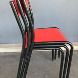 Series of 6 color school chairs