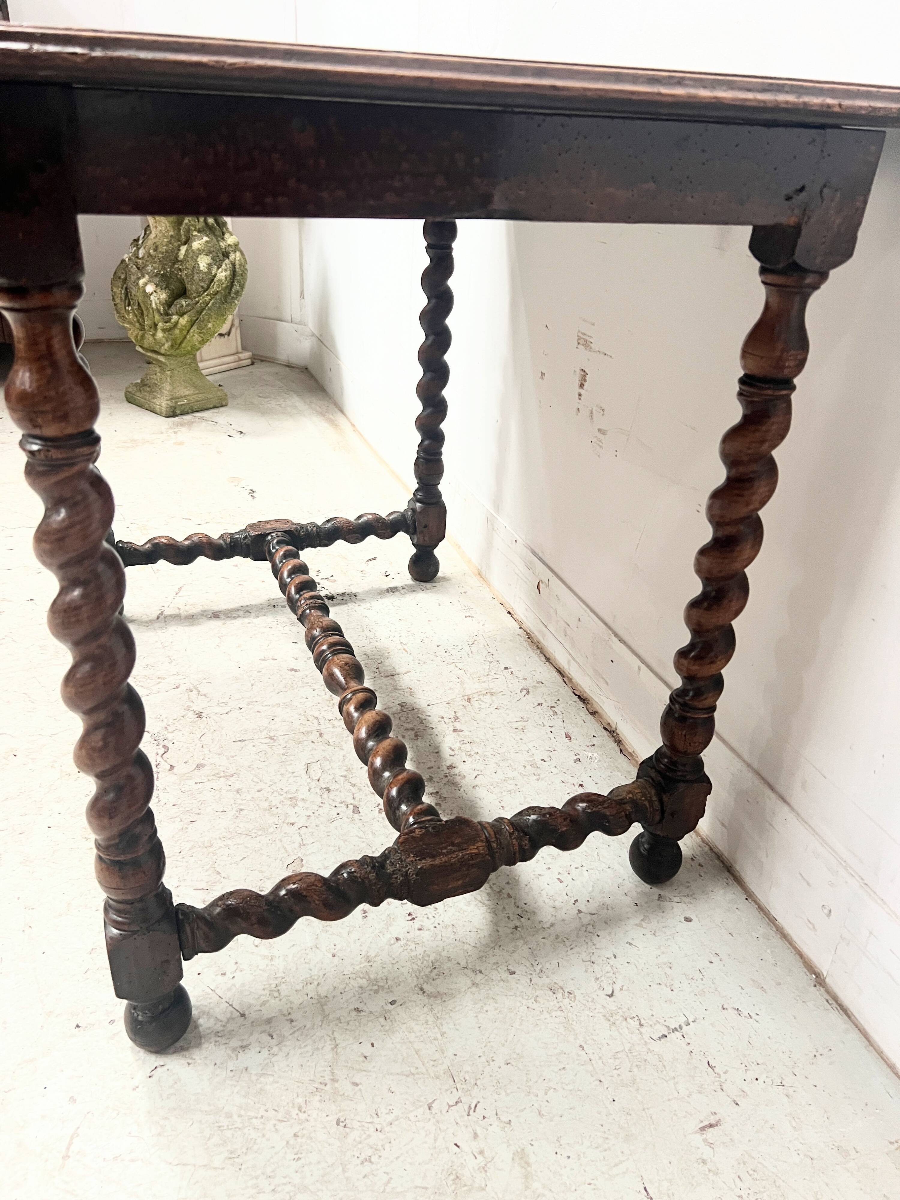19th-century solid walnut desk.