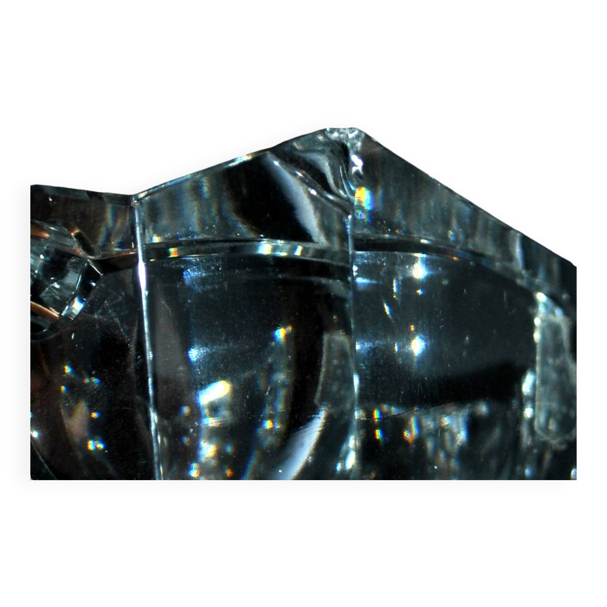 Saint-Louis DESIGN Modernist Crystal Ashtray with Label