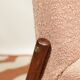 Vintage powder pink boucle armchair 1970 renovated