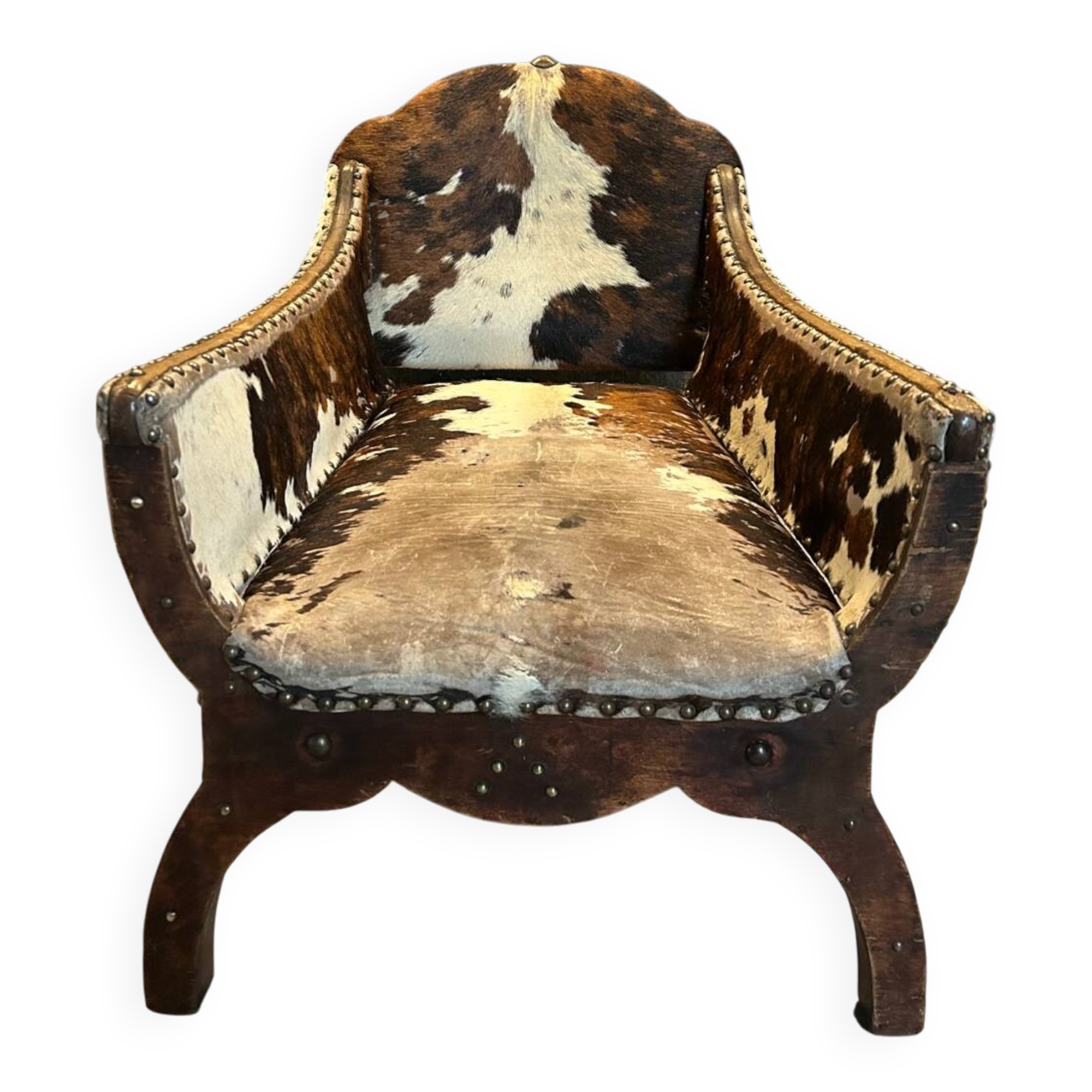 Chaise vintage en peau de vache
