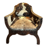Vintage chair cowhide
