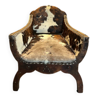 Vintage chair cowhide