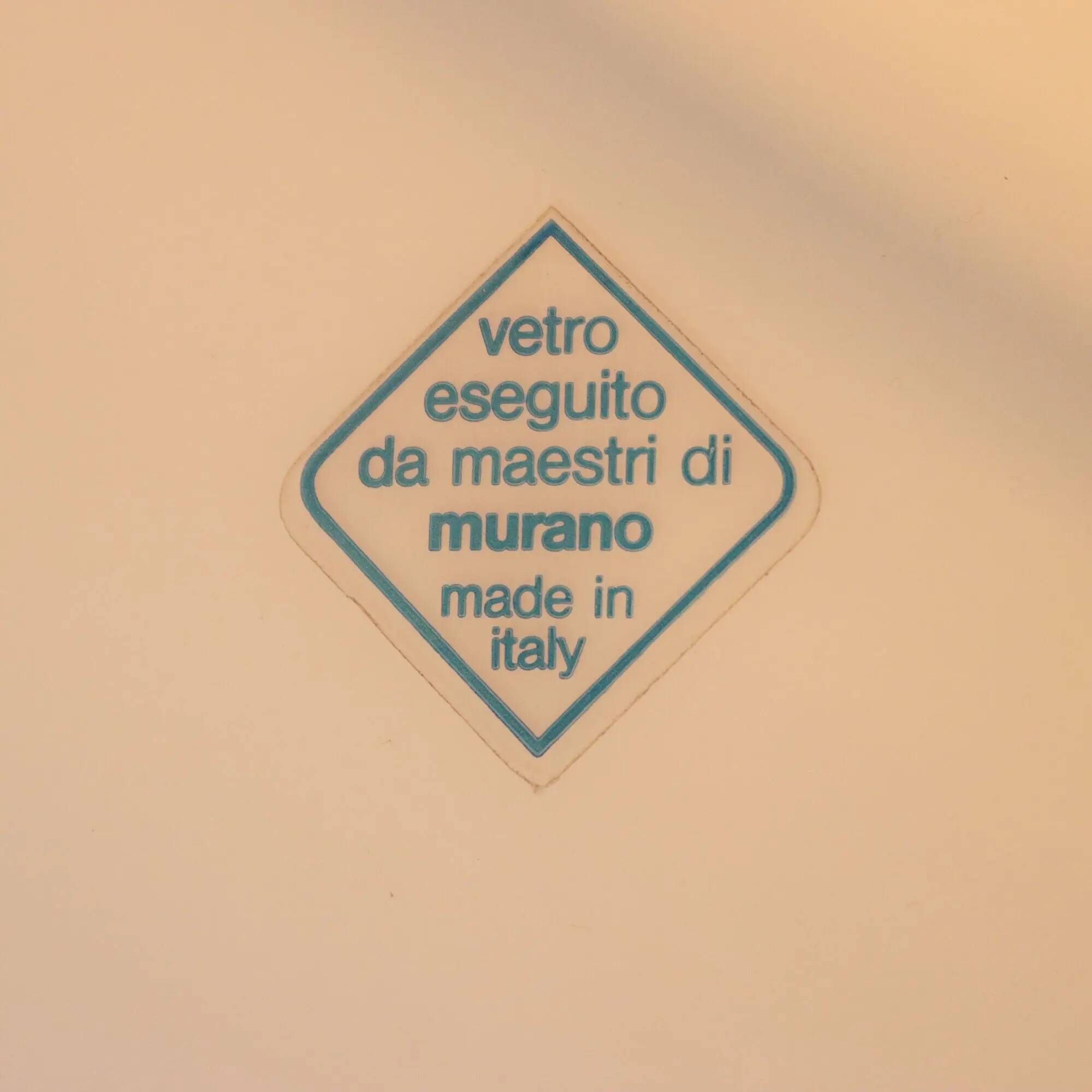 Vintage Murano glass and metal pendant, Italy, 1970s-1980s.