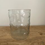 Glass jar pattern fish lid metal