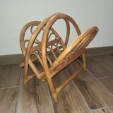 Rattan magazine holder