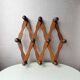 Vintage wooden harmonica coat rack 1970