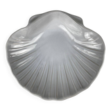 Large scallop shell platter, Emile Henry, France, mid-20th century.