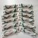 Set of 12 vintage knife rests in earthenware signed forah