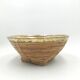 Rattan and brass basket