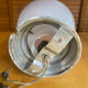 Vintage Ceiling Light Wall Sconce Coloured Glass Ball + Aluminium Support 50s #E060