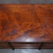 Victorian commode in flame wood with four drawers