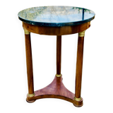 Empire side table in mahogany and mahogany veneer.