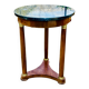 Empire side table in mahogany and mahogany veneer.