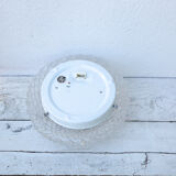 Round ceiling lamp chiseled glass diamond tips