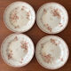 4 antique flat plates from Hte Boulenger et Cie in sepia ironstone, Lucie model.