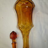 Vintage amber glass carafe