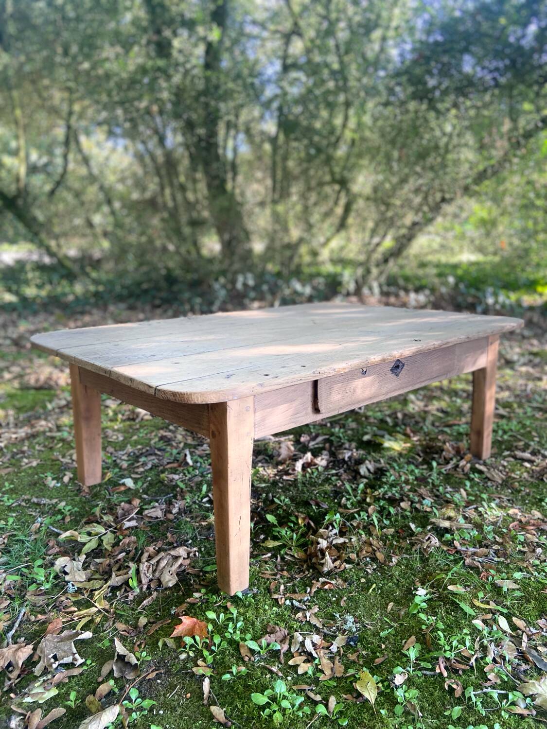 Table basse de ferme en chêne massif