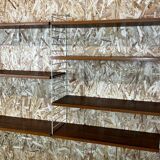 60s 70s teak string shelf module by Kajsa & Nils "Nisse" Strinning Sweden 60s