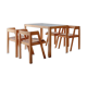 Ensemble de 4 chaises et table avec plateau en formica