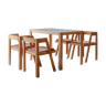 Ensemble de 4 chaises et table avec plateau en formica