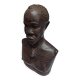Buste art africain ancienne en bois d'ébène