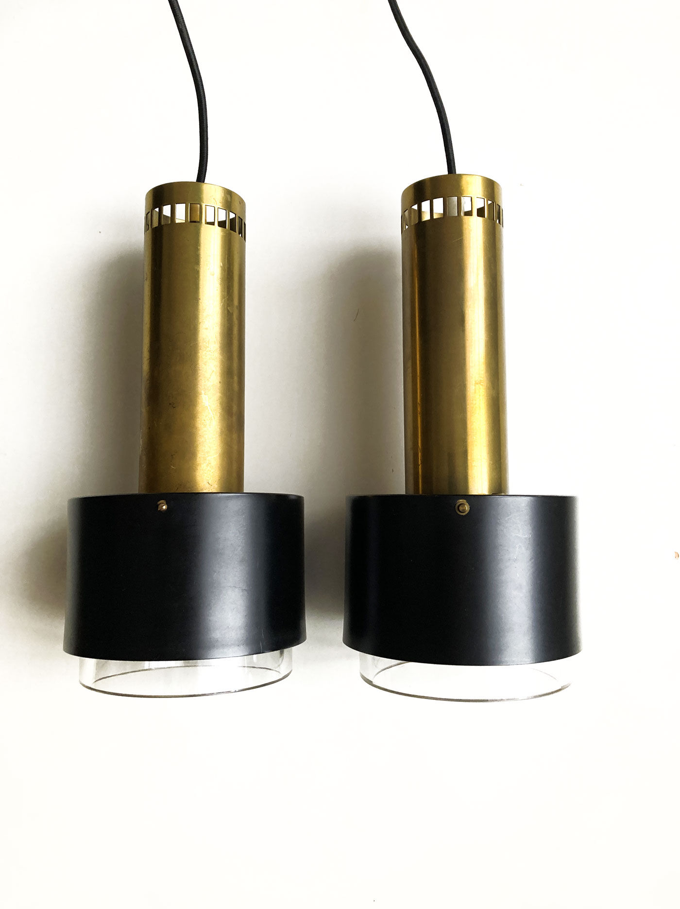 Scandinavian brass pendants Kay Kørping for Lyfa 1960